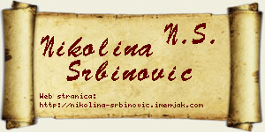Nikolina Srbinović vizit kartica